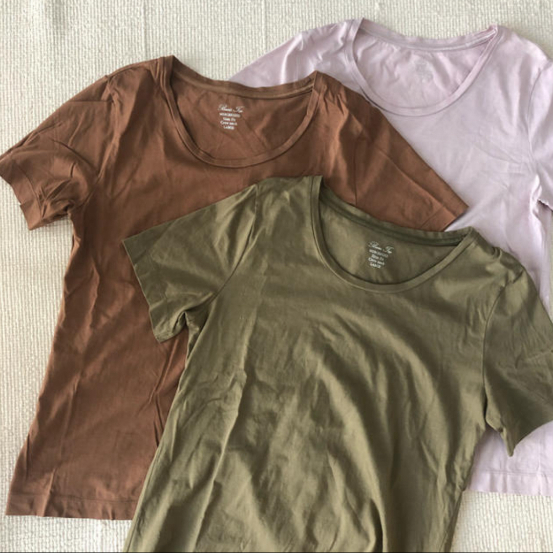 GU(ジーユー)のGU Tシャツ 3点セット レディースのトップス(Tシャツ(半袖/袖なし))の商品写真