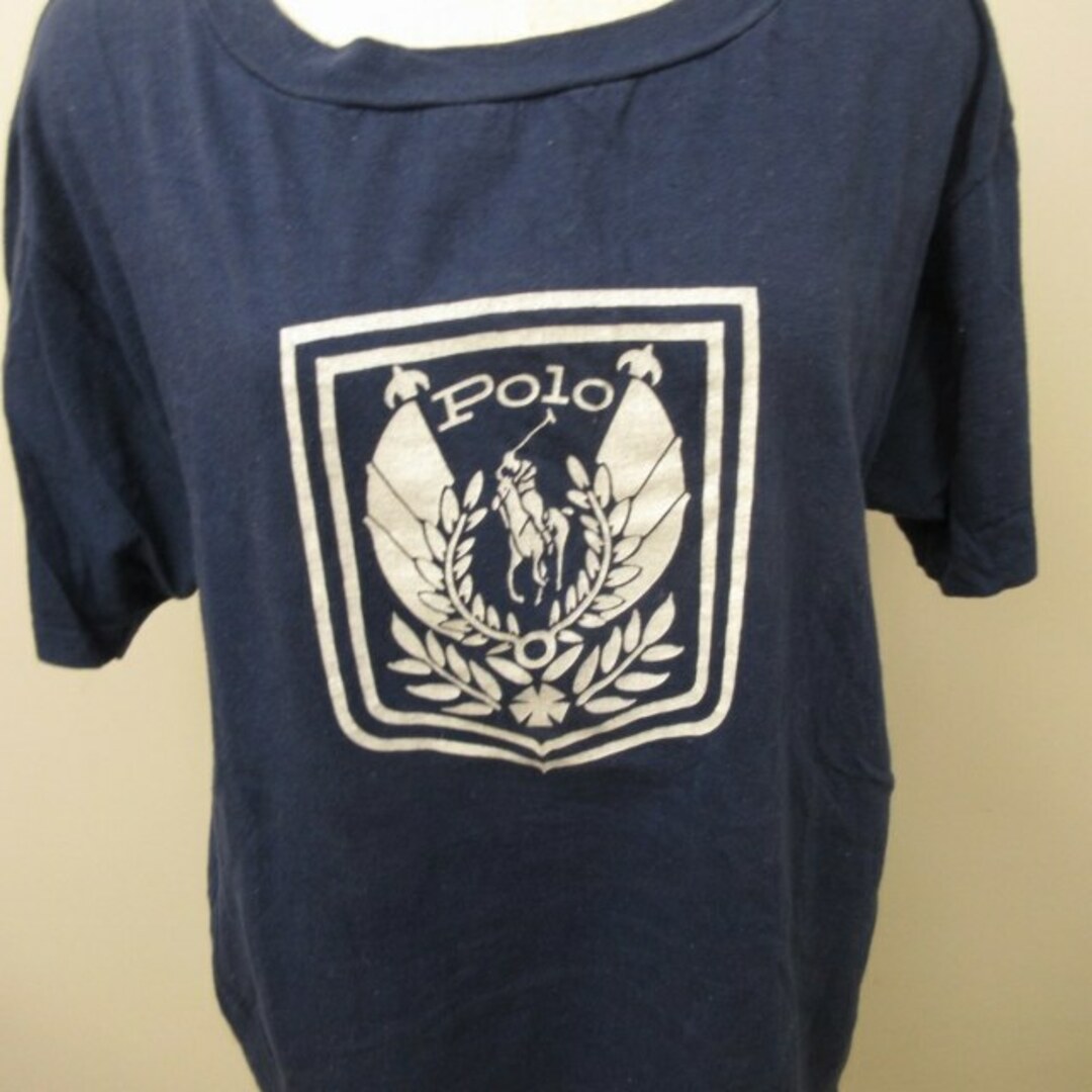 POLO RALPH LAUREN(ポロラルフローレン)のポロ ラルフローレン プリントTシャツ カットソー 半袖 紺 F STK レディースのトップス(Tシャツ(半袖/袖なし))の商品写真