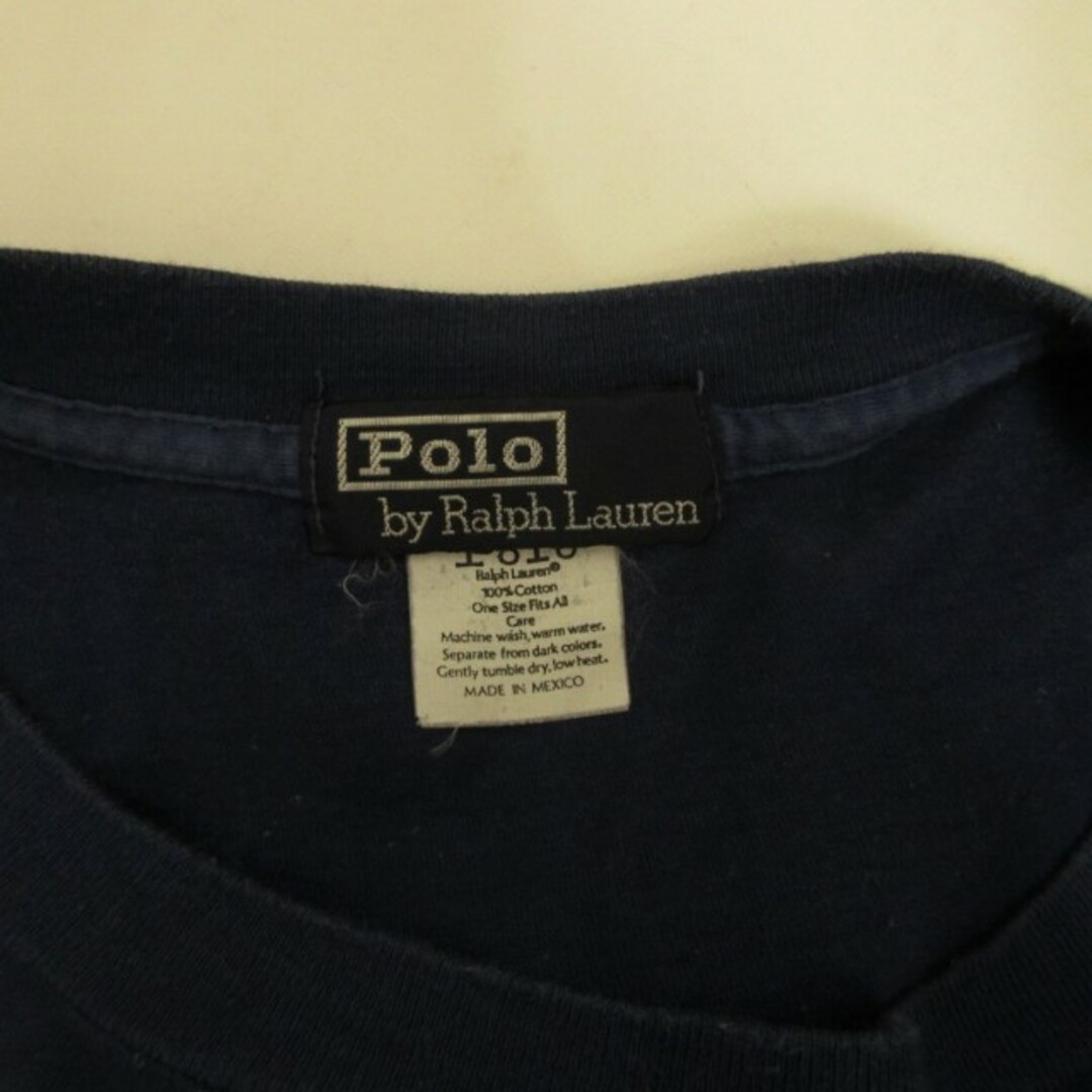 POLO RALPH LAUREN(ポロラルフローレン)のポロ ラルフローレン プリントTシャツ カットソー 半袖 紺 F STK レディースのトップス(Tシャツ(半袖/袖なし))の商品写真