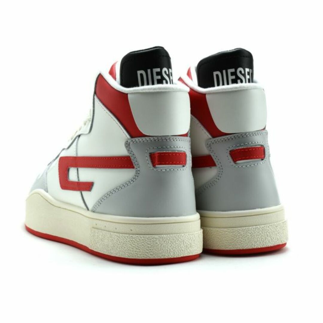 DIESEL(ディーゼル)の【WHITE/RED】ディーゼル スニーカー メンズ ミッドカット シューズ 靴 レザー ホワイト レッド グリーン ブラックDIESEL S-UKIYO MID【送料無料】 メンズの靴/シューズ(スニーカー)の商品写真