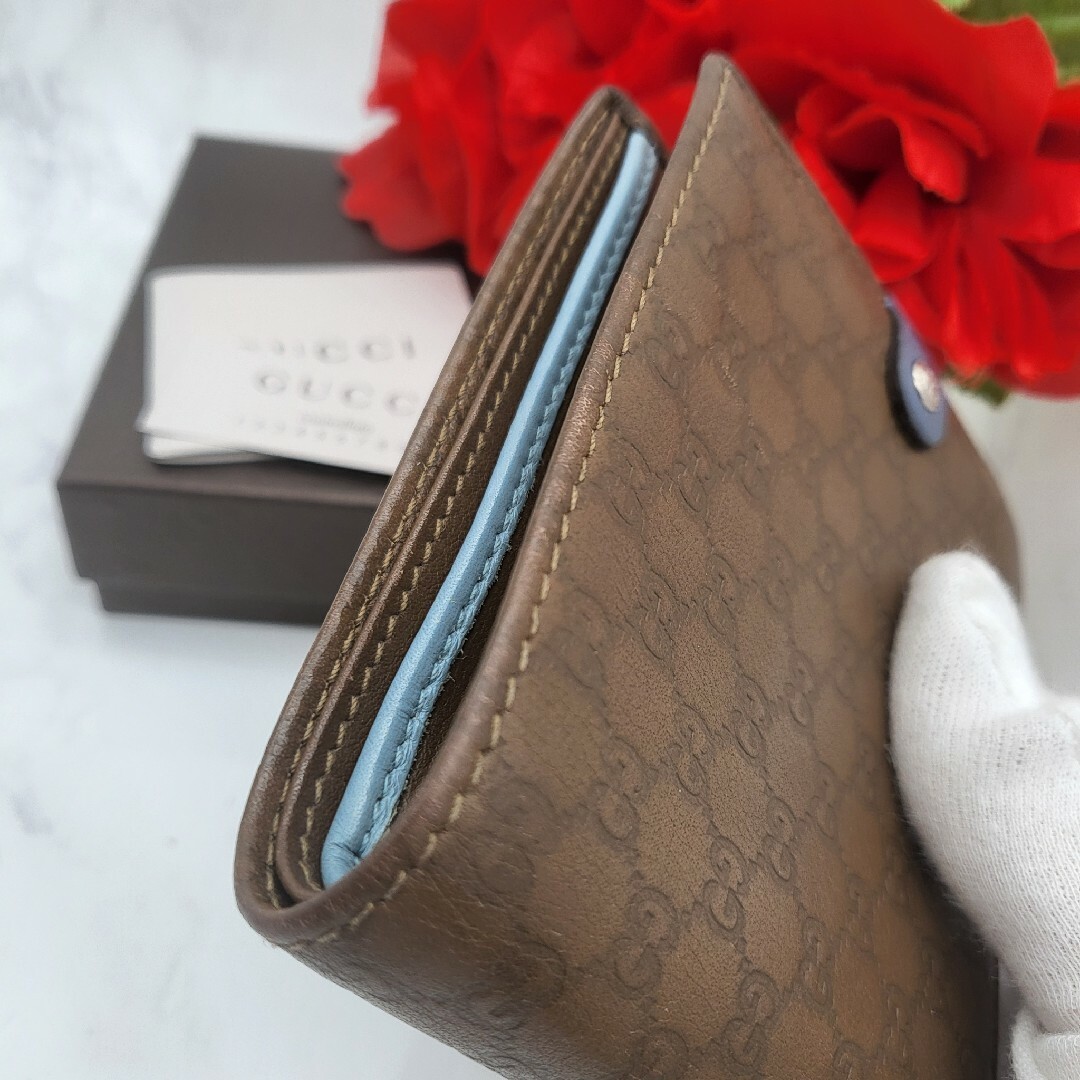 極美品】 GUCCI グッチ シマ 2つ折り財布 財布 GG マルチカラー 極美品】 GUCCI グッチ シマ 2つ折り財布 財布 GG マルチカラー