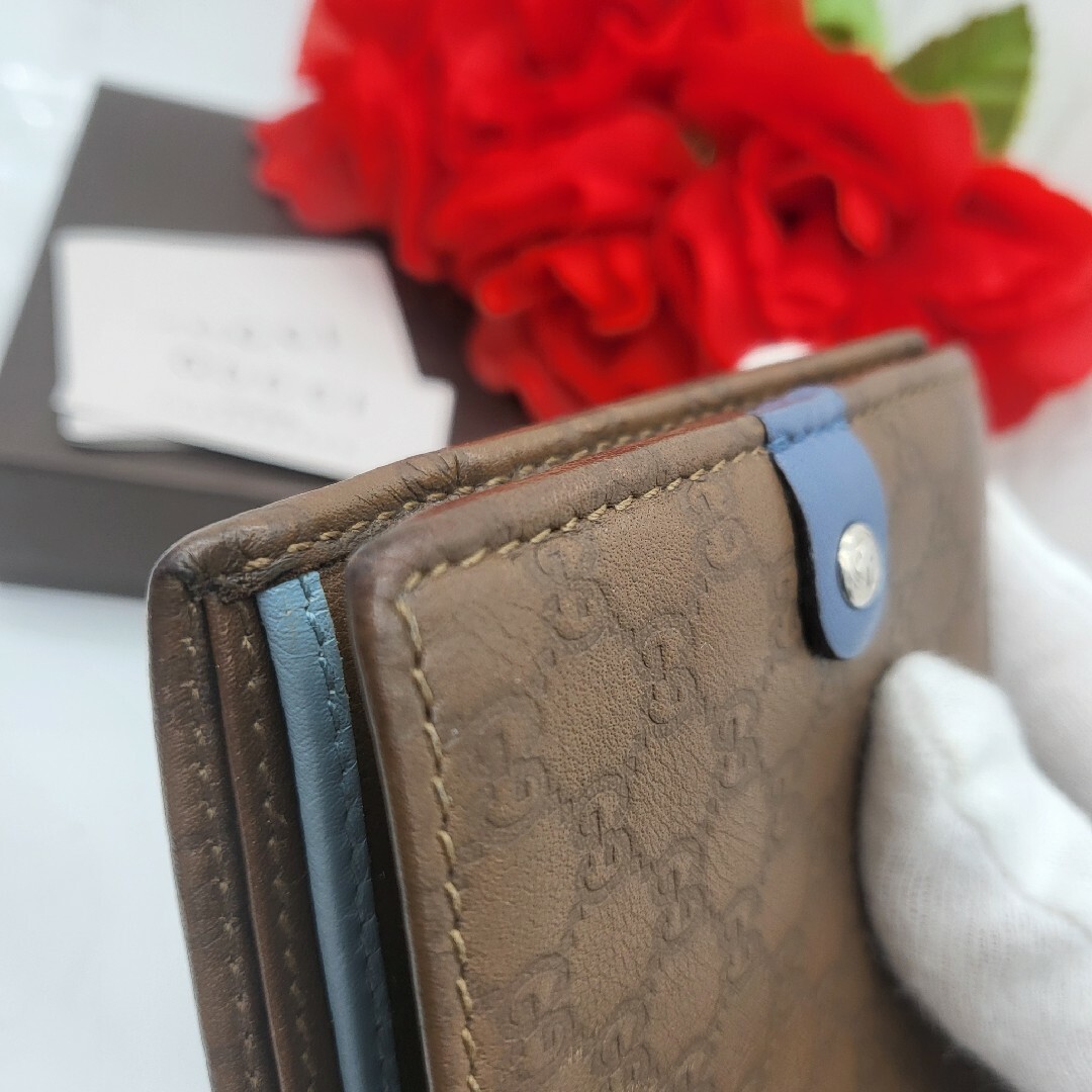 極美品】 GUCCI グッチ シマ 2つ折り財布 財布 GG マルチカラー 極美品】 GUCCI グッチ シマ 2つ折り財布 財布 GG マルチカラー