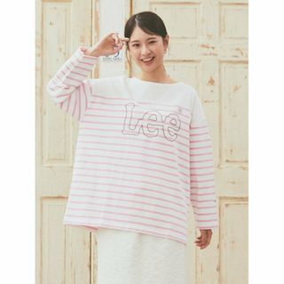 アースミュージックアンドエコロジー(earth music & ecology)の【ピンク】Lee*e.m.a.e BORDER L/S TEE(カットソー(長袖/七分))