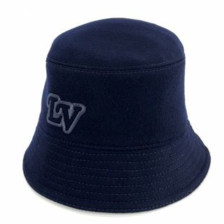 ルイヴィトン(LOUIS VUITTON)の【限定価格】LOUIS VUITTON ルイヴィトン ハット シャポーモノグラムレコード 帽子 ファッションアイテム アパレル M7011M ウール    ネイビー 紺 レッド 赤 メンズ 春 夏 美品【中古品】(ハット)