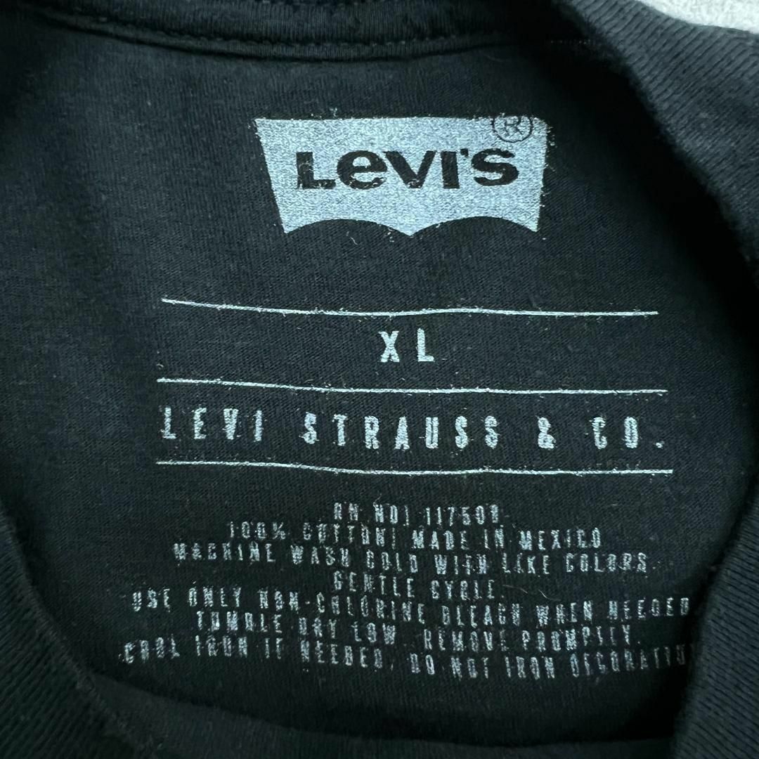 Levi's(リーバイス)のLevi's　ロゴプリント　世界地図　半袖Tシャツ　古着　ブラック　XL メンズのトップス(Tシャツ/カットソー(半袖/袖なし))の商品写真