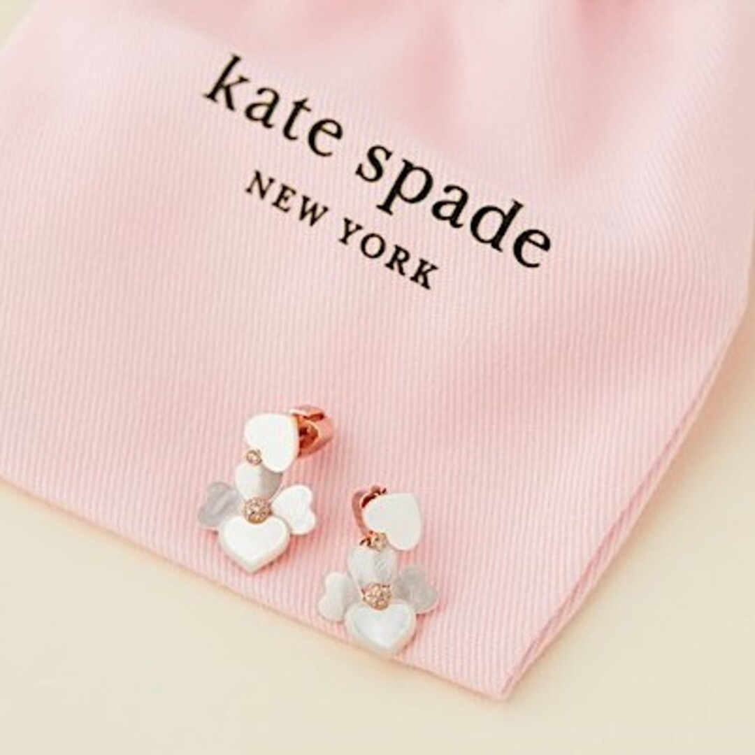 kate spade new york(ケイトスペードニューヨーク)の【新品♠️本物】ケイトスペード プレシャスパンジー ドロップピアス レディースのアクセサリー(ピアス)の商品写真