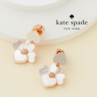 ケイトスペードニューヨーク(kate spade new york)の【新品♠️本物】ケイトスペード プレシャスパンジー ドロップピアス(ピアス)