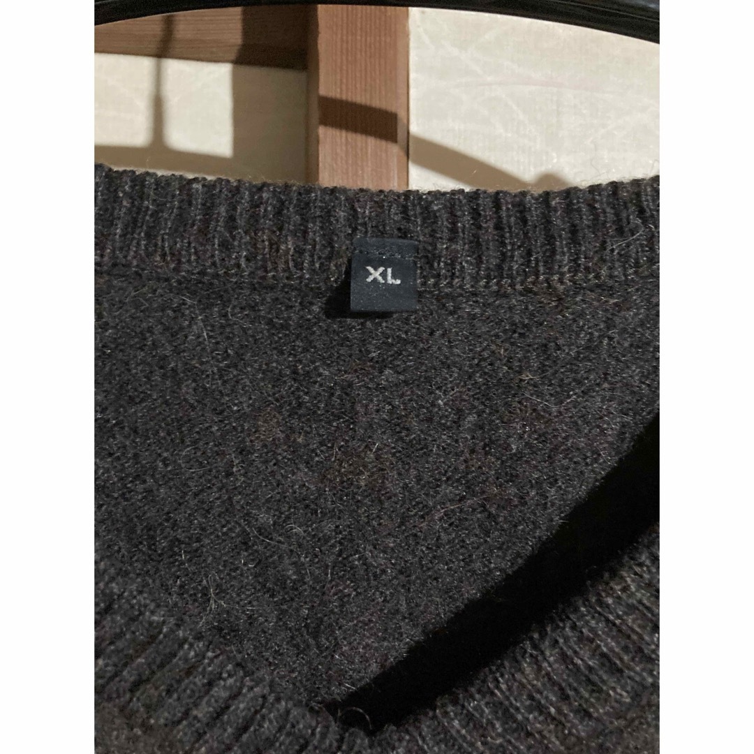 MUJI (無印良品)(ムジルシリョウヒン)の無印良品　Vネックセーター　XL メンズのトップス(ニット/セーター)の商品写真