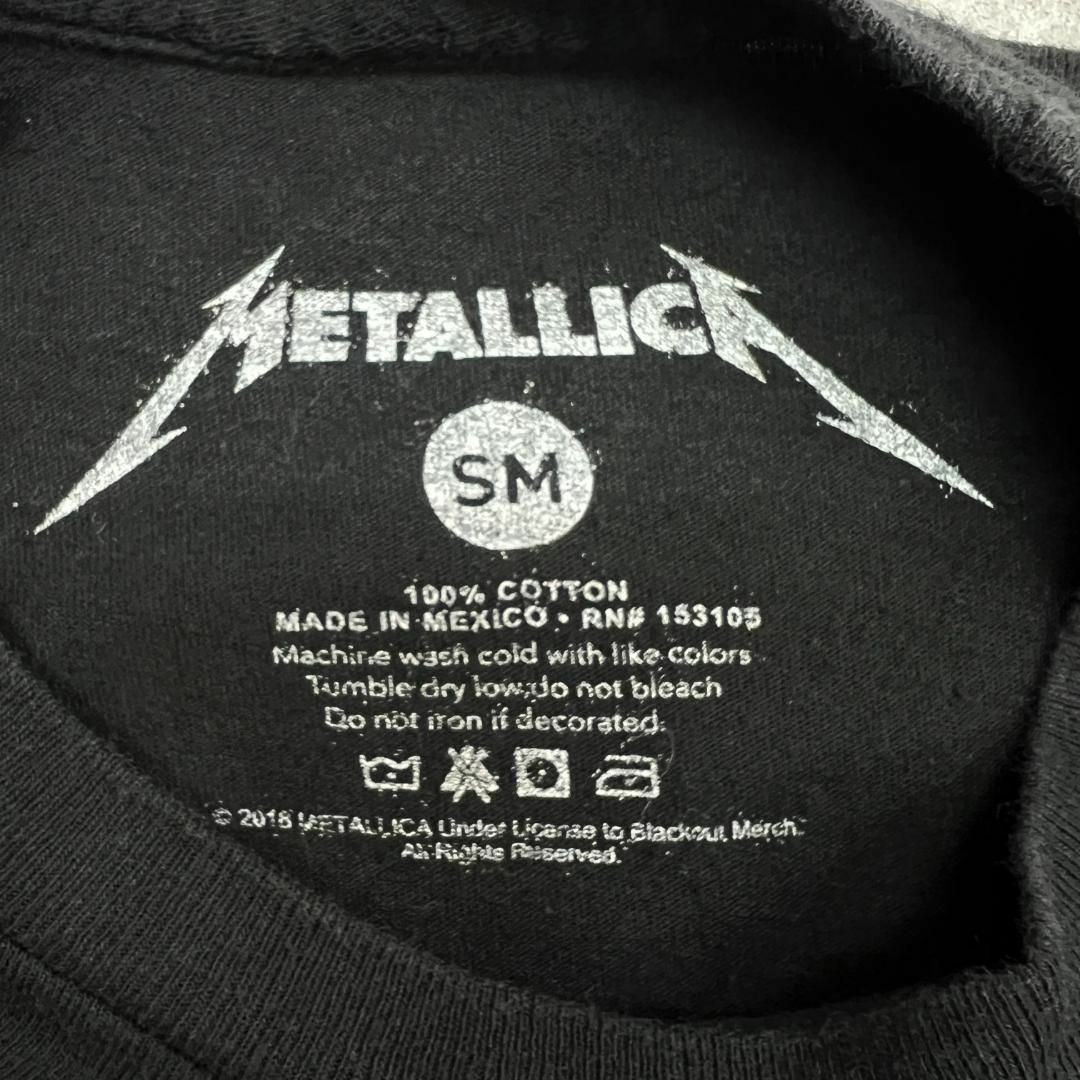 MUSIC TEE(ミュージックティー)のMETALICA　メタリカ　ロゴプリント　半袖Tシャツ　古着　ブラック　黒　SM メンズのトップス(Tシャツ/カットソー(半袖/袖なし))の商品写真