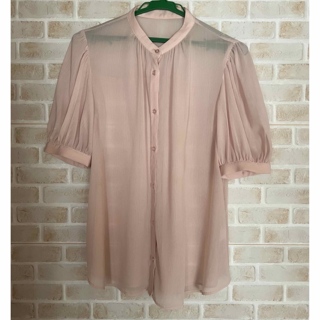 GU(ジーユー)のGU ピンク ブラウス レディースのトップス(シャツ/ブラウス(半袖/袖なし))の商品写真