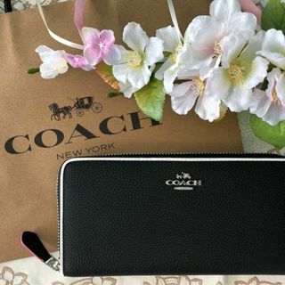 COACH コーチ　ブラック　ホワイト枠(財布)