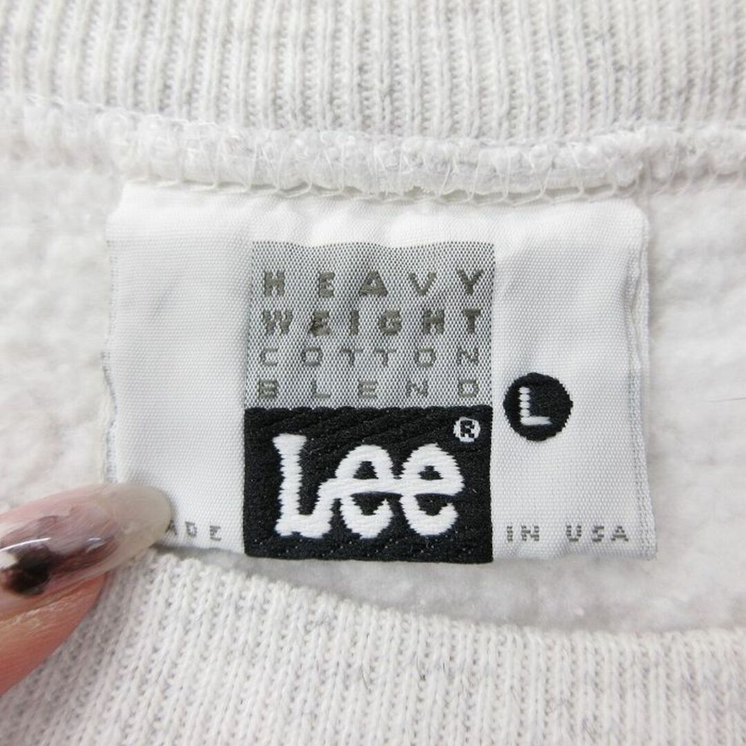 Lee(リー)の古着 リー Lee 長袖 スウェット レディース 90年代 90s ジェネセオ 花 大きいサイズ クルーネック USA製 薄グレー 霜降り 23feb01 中古 スエット トレーナー トップス レディースのトップス(パーカー)の商品写真