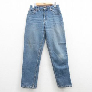 リーバイス(Levi's)の古着 リーバイス Levis 550 ジーンズ レディース テーパード ヒゲ コットン 紺 ネイビー デニム 23feb17 中古 ボトムス ジーパン Gパン ロング パンツ(ショートパンツ)