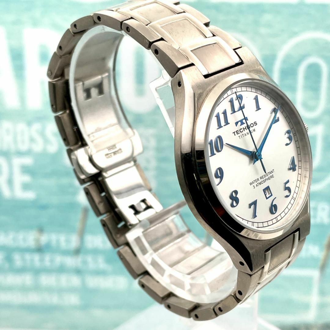 TECHNOS(テクノス)の美品■稼働 テクノス チタン シルバー ユニセックス T9631 アナログ メンズの時計(腕時計(アナログ))の商品写真