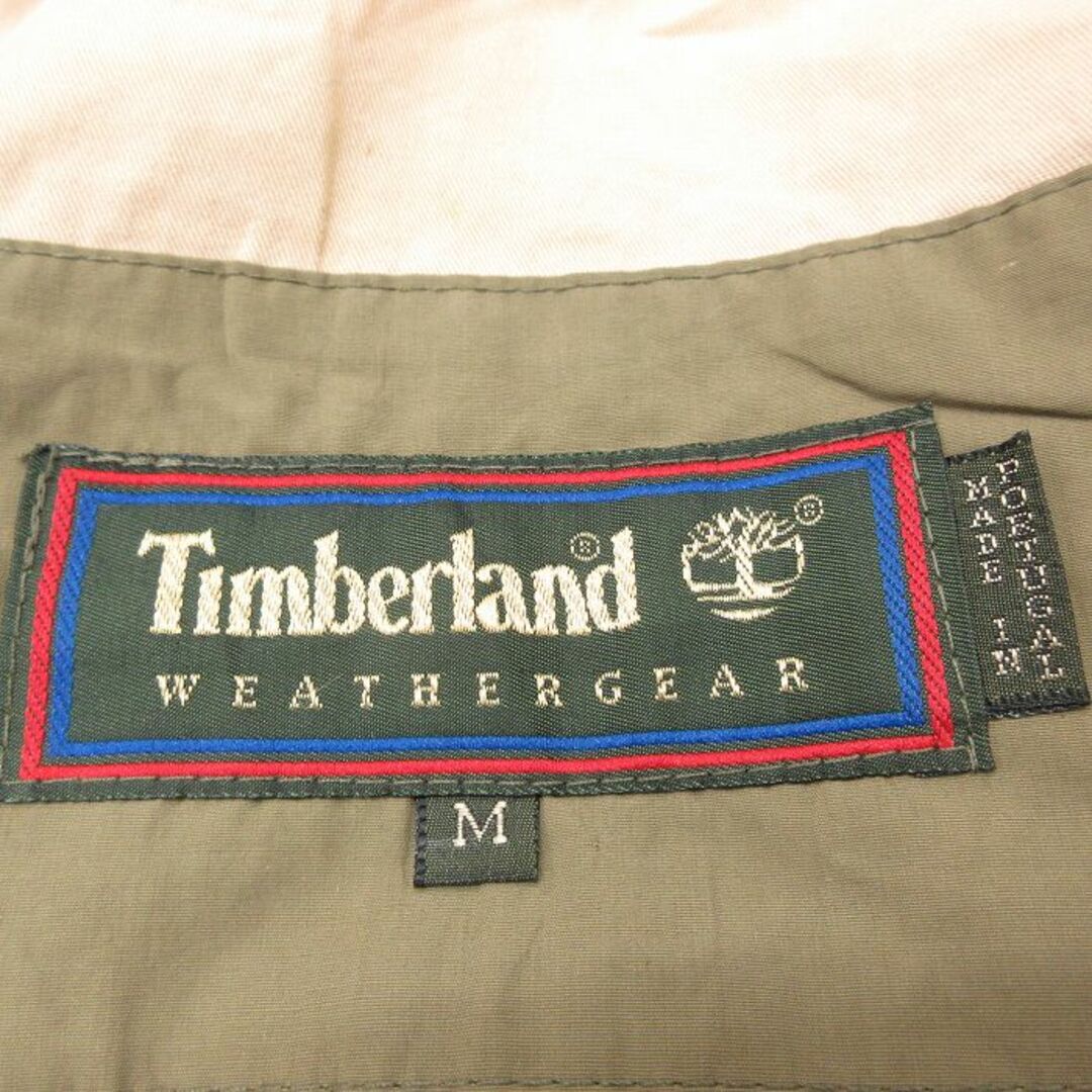 Timberland(ティンバーランド)のXL★古着 ティンバーランド 長袖 ジャケット メンズ 90年代 90ｓ ゴアテックス ロング丈 襟レザー 濃緑他 グリーン 【spe】 23feb13 中古 アウター ジャンパー ブルゾン メンズのジャケット/アウター(ダッフルコート)の商品写真