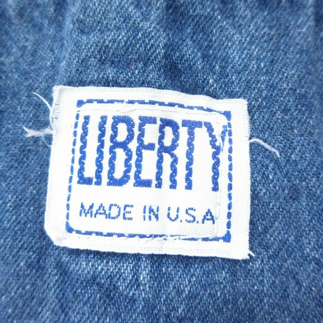 LIBERTY.(リバティ)のW37★古着 リバティ オーバーオール メンズ 90年代 90s コットン USA製 紺 ネイビー デニム 23feb07 中古 ボトムス メンズのパンツ(サロペット/オーバーオール)の商品写真