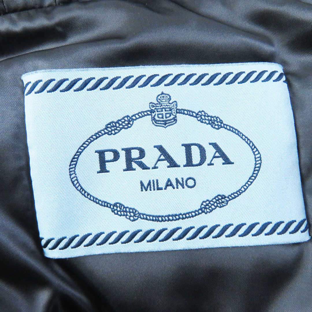 PRADA(プラダ)の良品◎PRADA プラダ 20年製 29B364 トライアングルロゴ／三角ロゴプレート フード付き ロングダウンコート ダークグレー 36 正規品 レディース レディースのジャケット/アウター(ダウンコート)の商品写真