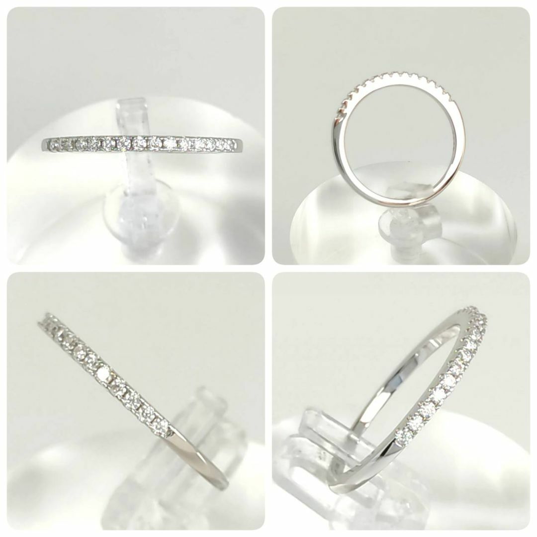 【新品】✨モアサナイト リング　12号　ハーフエタニティリング　指輪 レディースのアクセサリー(リング(指輪))の商品写真