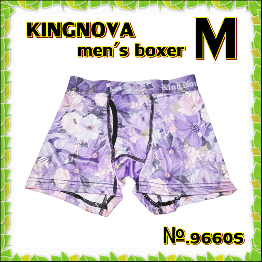 M✿KINGNOVA✿メンズ ボクサー 前開き＜花２＞✿9660S メンズのアンダーウェア(ボクサーパンツ)の商品写真