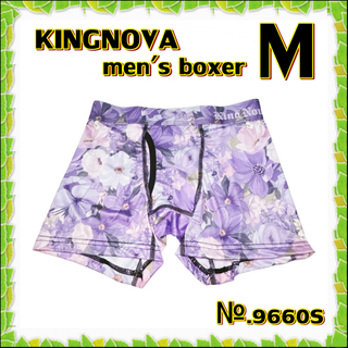 M✿KINGNOVA✿メンズ ボクサー 前開き＜花２＞✿9660S(ボクサーパンツ)