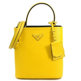 プラダ(PRADA)のプラダ PRADA ハンドバッグ 斜め掛けショルダーバッグ レザー イエロー レディース 1BA217 送料無料【中古】 99875f(ハンドバッグ)