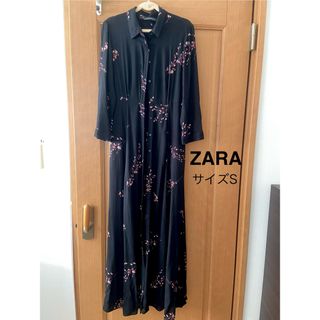 ザラ(ZARA)のZARA 桜 ワンピース S 【美品】(ロングワンピース/マキシワンピース)