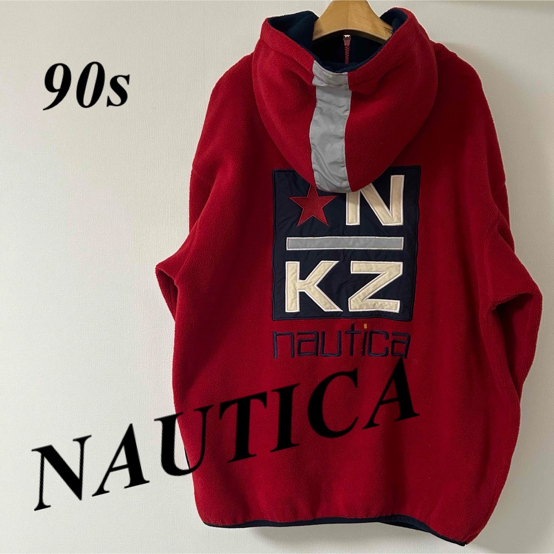 NAUTICA(ノーティカ)の希少　80s 90s NAUTICA ストリートジャケット　ビッグロゴ　フリース メンズのジャケット/アウター(ブルゾン)の商品写真