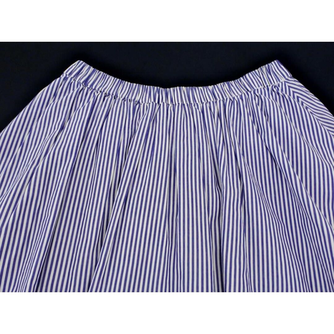 31 Sons de mode(トランテアンソンドゥモード)の31 Sons de mode トランテアンソンドゥモード チュール ストライプ フレア スカート size36/白ｘ青 ■◇ レディース レディースのスカート(ロングスカート)の商品写真
