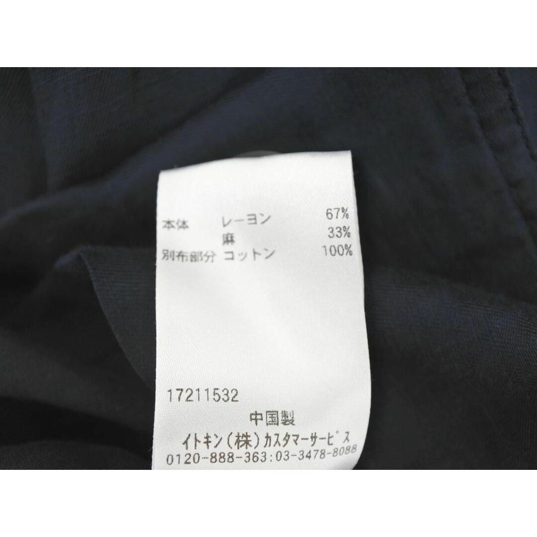 MICHEL KLEIN(ミッシェルクラン)のMICHEL KLEIN ミッシェルクラン リネン混 7分袖 テーラード ジャケット size38/濃紺 ■◇ レディース レディースのジャケット/アウター(テーラードジャケット)の商品写真