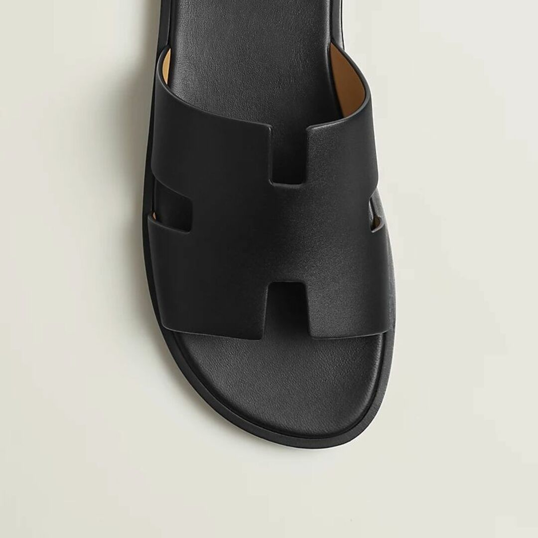 Hermes(エルメス)のエルメス レザーサンダル イズミール IZMIR ブラック 41.5 新品 メンズの靴/シューズ(サンダル)の商品写真
