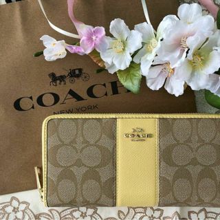 COACH 定番 シグネチャー 黄色(財布)