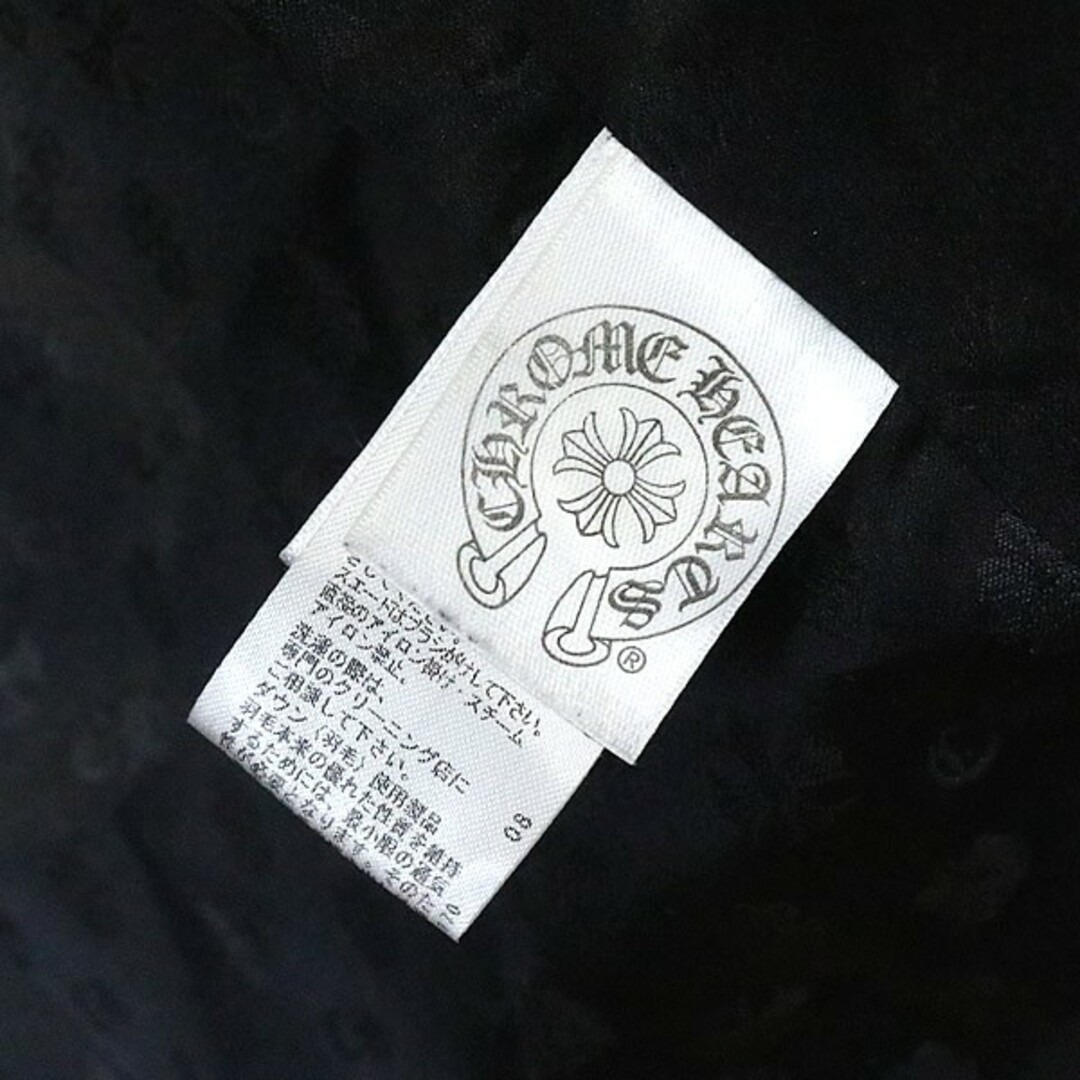 CHROME HEARTS 銀座店 クロムハーツ インボイス付き STIFF ダウンジャケット レザー×ウール size：L 黒 94461 メンズのジャケット/アウター(ダウンジャケット)の商品写真