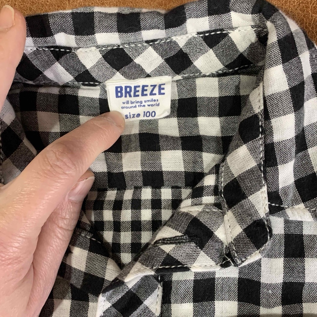 BREEZE(ブリーズ)のBreezeブリーズ  長袖コットンシャツ　100 キッズ/ベビー/マタニティのキッズ服男の子用(90cm~)(Tシャツ/カットソー)の商品写真