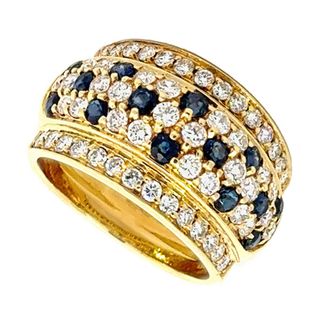 ダミアーニ(Damiani)のダミアーニ ダイヤ1.27ct サファイア0.86ctリング K18YG 13号(リング(指輪))