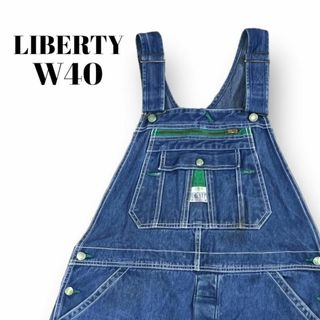 リバティ(LIBERTY.)のリバティ　ペインターデニムオーバーオール　古着　ブルー　青　W40(その他)