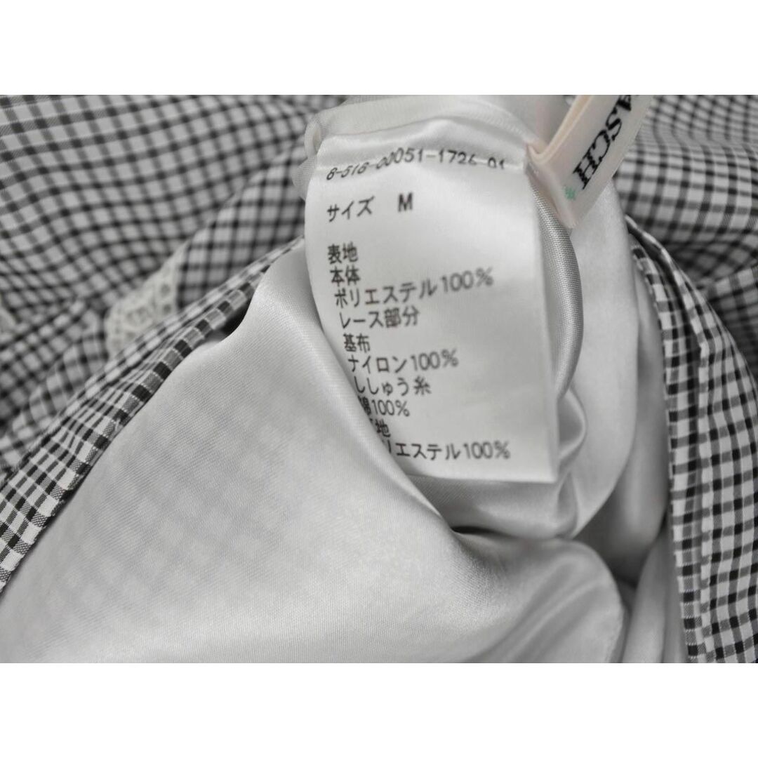 MISCH MASCH(ミッシュマッシュ)のMISCH MASCH ミッシュマッシュ チェック レース スカート sizeM/白ｘ黒 ■◇ レディース レディースのスカート(ロングスカート)の商品写真