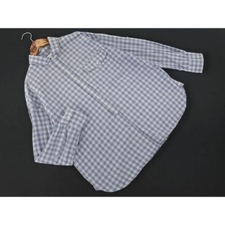 ニコアンド(niko and...)のniko and ニコ アンド ギンガムチェック シャツ size3(M)/グレー ■◇ レディース(シャツ/ブラウス(長袖/七分))