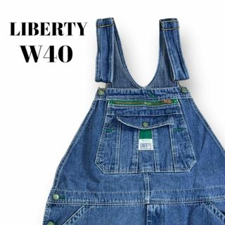 リバティ(LIBERTY.)のリバティ　デニムオーバーオール　ペインター　古着　ライトブルー　W40(その他)