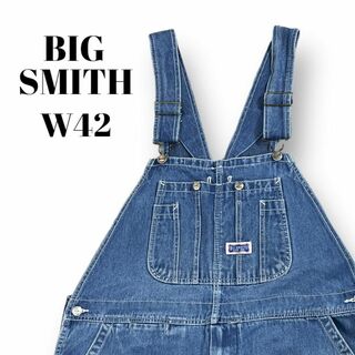 BIG SMITH - BIG SMITH　デニムペインターオーバーオール　古着　ライトブルー　W42