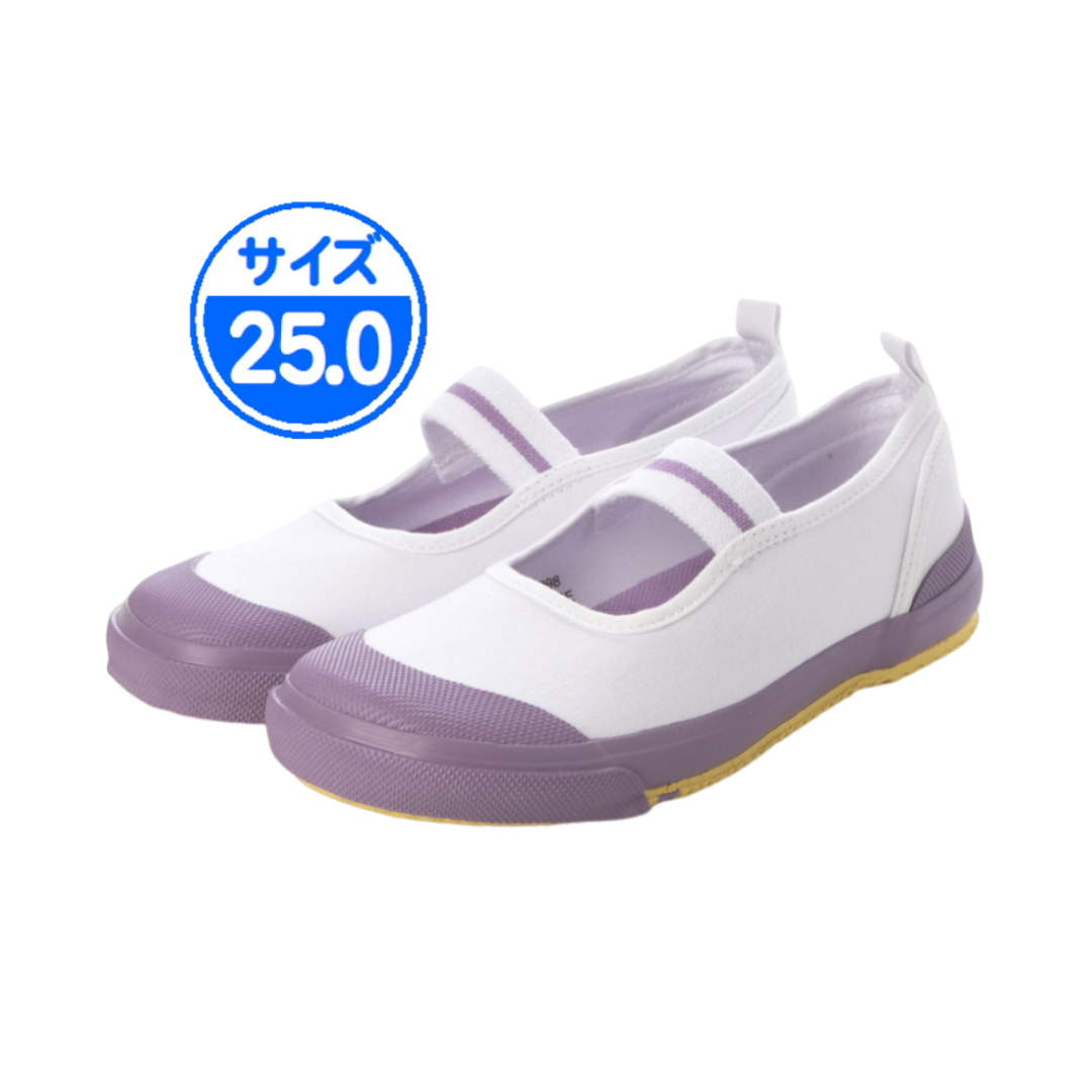 【新品 未使用】上履き パープル 25.0cm 紫 24998 メンズの靴/シューズ(その他)の商品写真