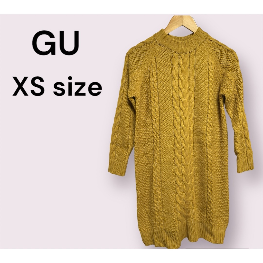 GU(ジーユー)のGU ケーブルニット ワンピース XSサイズ  レディースのワンピース(ひざ丈ワンピース)の商品写真