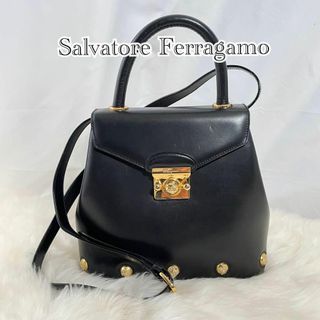 サルヴァトーレフェラガモ(Salvatore Ferragamo)のフェラガモ　2wayショルダーバッグ　トップハンドル　ハイヒール　スタッズ445(ショルダーバッグ)