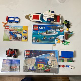 中古注意⁉️欠品有り‼️レゴシティLEGOブロック4点セット船クルーザー&車など