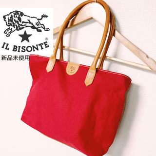 IL BISONTE - 【新品】IL BISONTE イルビゾンテ 赤ハンドバッグ トートバッグ 旅行用