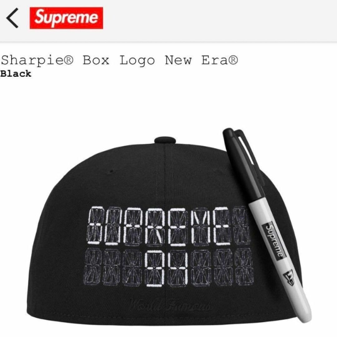 Supreme(シュプリーム)のSharpie® Box Logo New Era® 7 1/4 メンズの帽子(キャップ)の商品写真