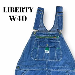 リバティ(LIBERTY.)のLIBERTY　オーバーオール　ペインター　デニム　古着　水色　W40(その他)