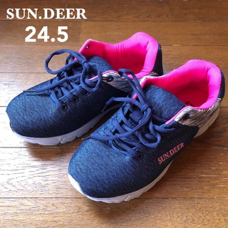 【SUN.DEER】軽量　ランニングシューズ　スニーカー　靴紐タイプ(スニーカー)