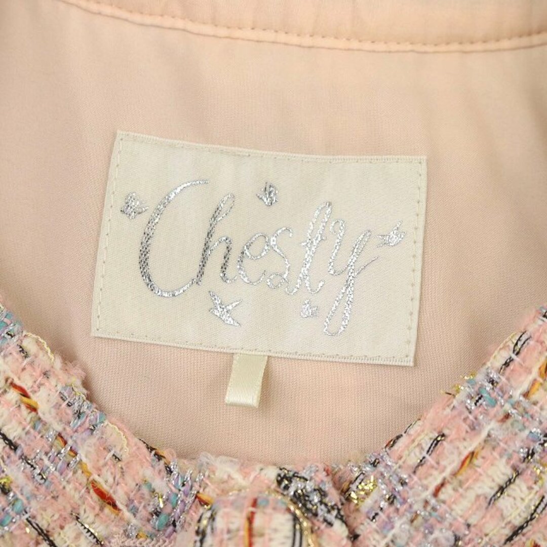 Chesty(チェスティ)のチェスティ 22AW パールツイードワンピース ロング ノースリーブ ラメ糸 レディースのワンピース(ロングワンピース/マキシワンピース)の商品写真