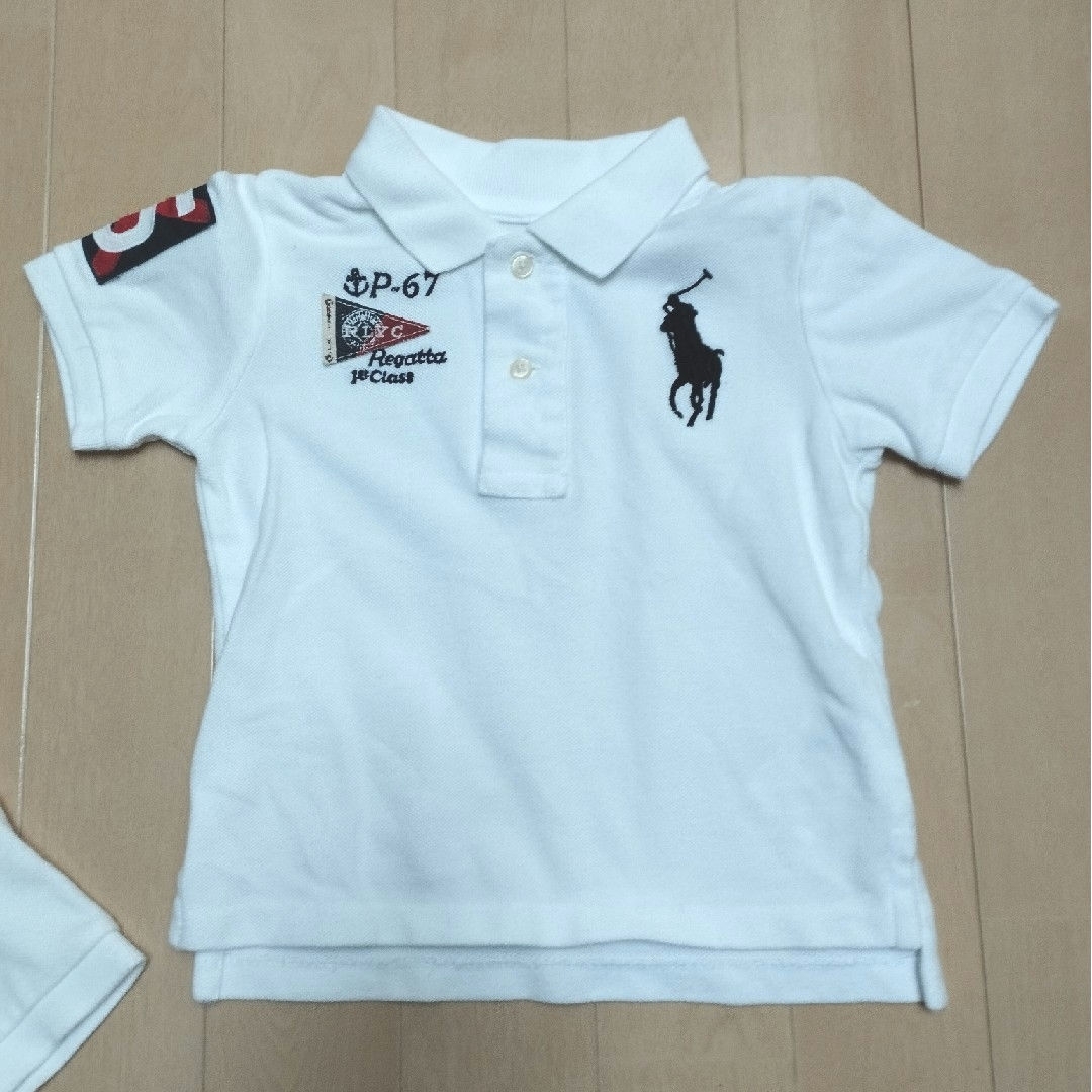 Ralph Lauren(ラルフローレン)のラルフローレン　ポロシャツ＆パンツ　80・85 キッズ/ベビー/マタニティのベビー服(~85cm)(Ｔシャツ)の商品写真