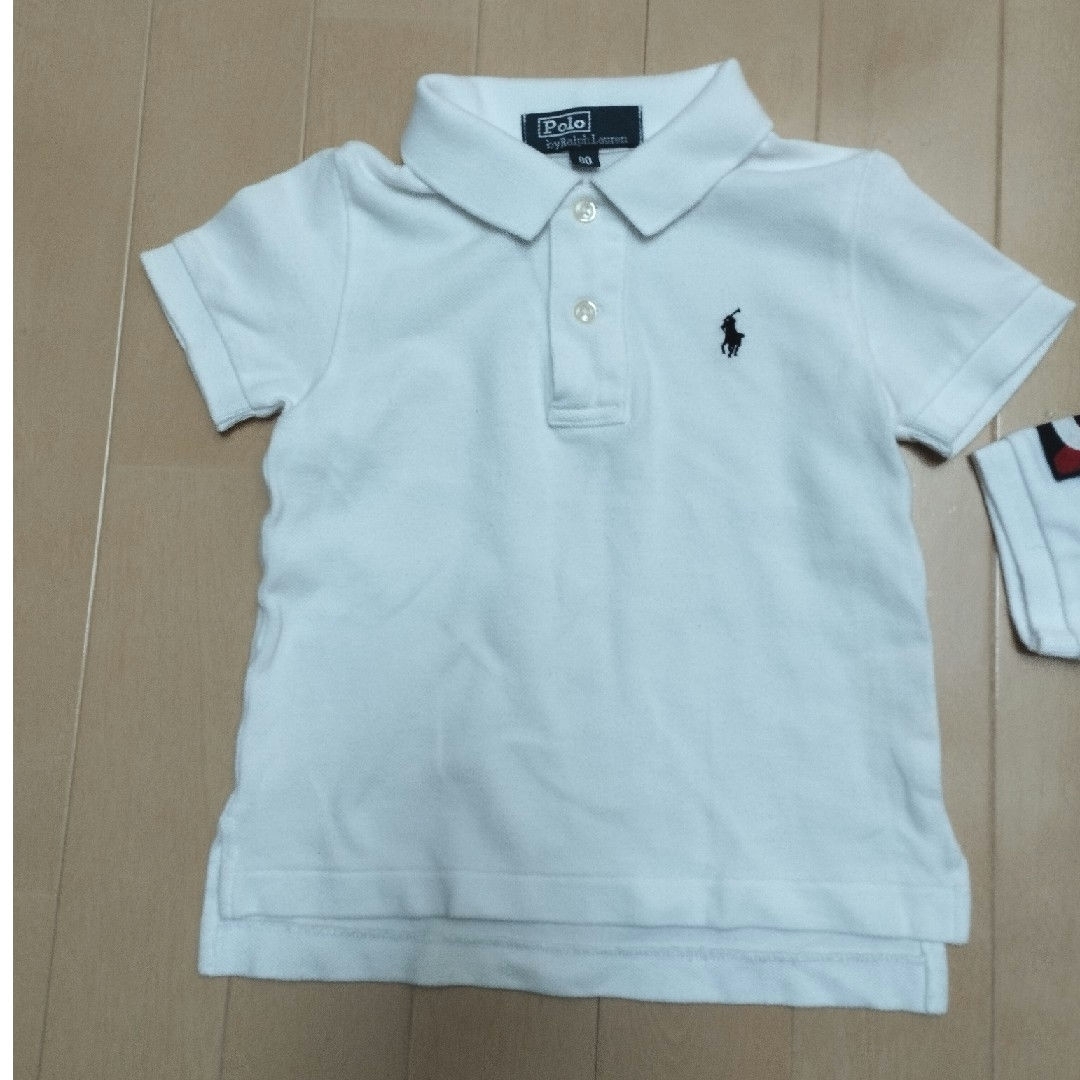 Ralph Lauren(ラルフローレン)のラルフローレン　ポロシャツ＆パンツ　80・85 キッズ/ベビー/マタニティのベビー服(~85cm)(Ｔシャツ)の商品写真